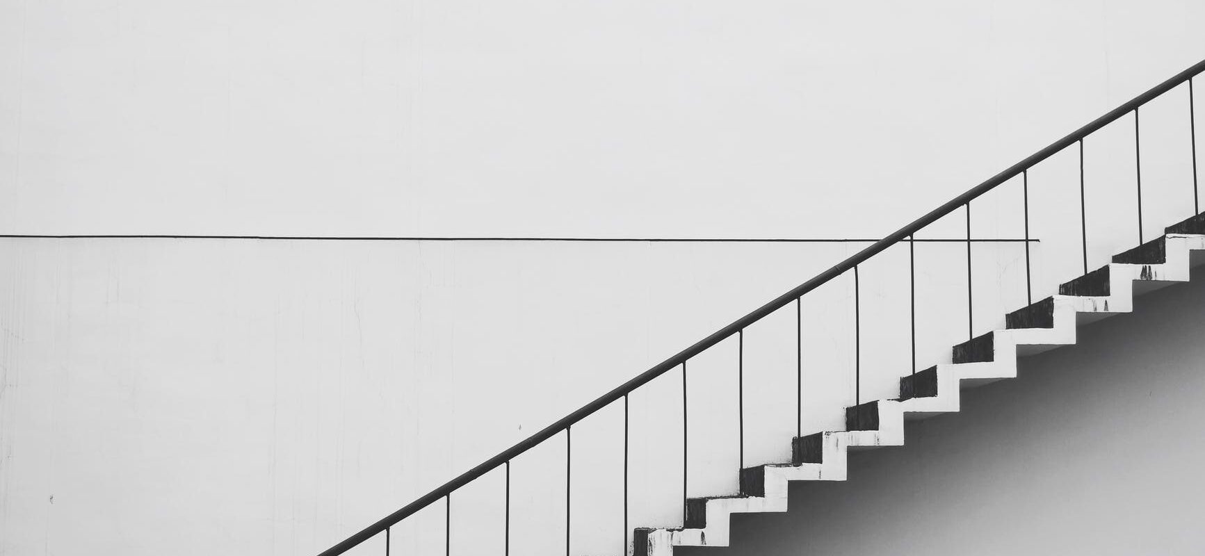 contemporary gradient handrails perspective